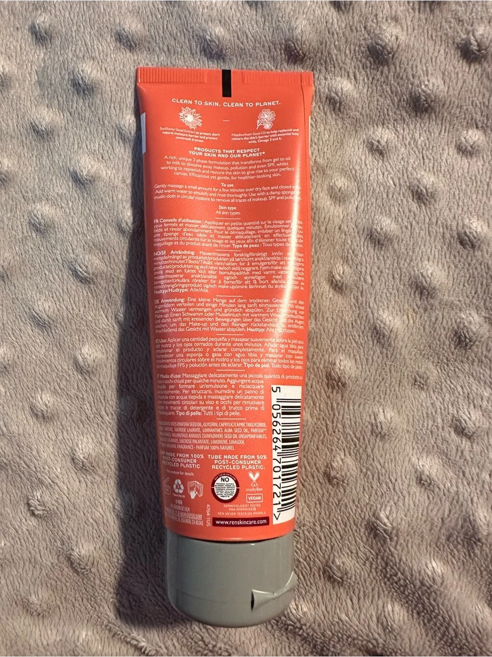 REN Perfect Canvas Clean Jelly Oil Cleanser — Orange